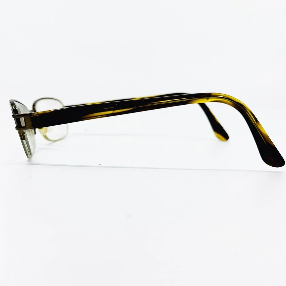 Genesis Eyeglasses Mens Brown Tortoise Half Rim G5016 53-18-135